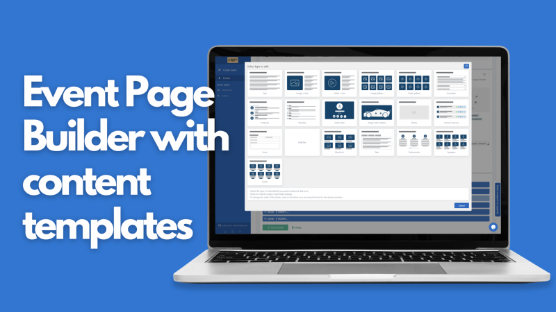 1. Centralize Information: Event Page Builder Your landing page is the gateway to event success. Event Page Builder redefines the concept of event landing pages, offering a canvas for creativity. With customizable templates, craft a top-level page that sets the stage. From this central hub, you can seamlessly connect participants, speakers, exhibitors, partners, and sponsors for any event type. Each stakeholder can personalize their individual spaces within the event framework, infusing their brand, personality, and content.