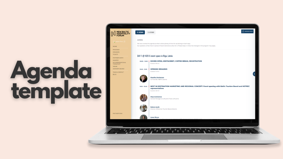 Централизация содержания мероприятий с помощью динамической повестки дня Confenta