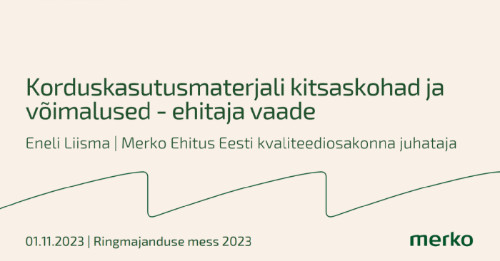 Recycled material - bottlenecks and opportunities - a builder's perspective