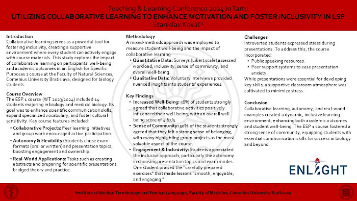 Utilizing Collaborative Learning to Enhance Motivation and Foster Inclusivity in Language for Specific Purposes