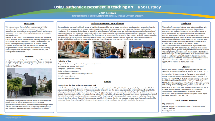 Using authentic assessment in teaching art. A SoTL study