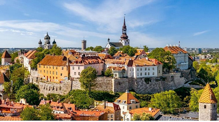 Walking tour along green tracks in Tallinn city centre.