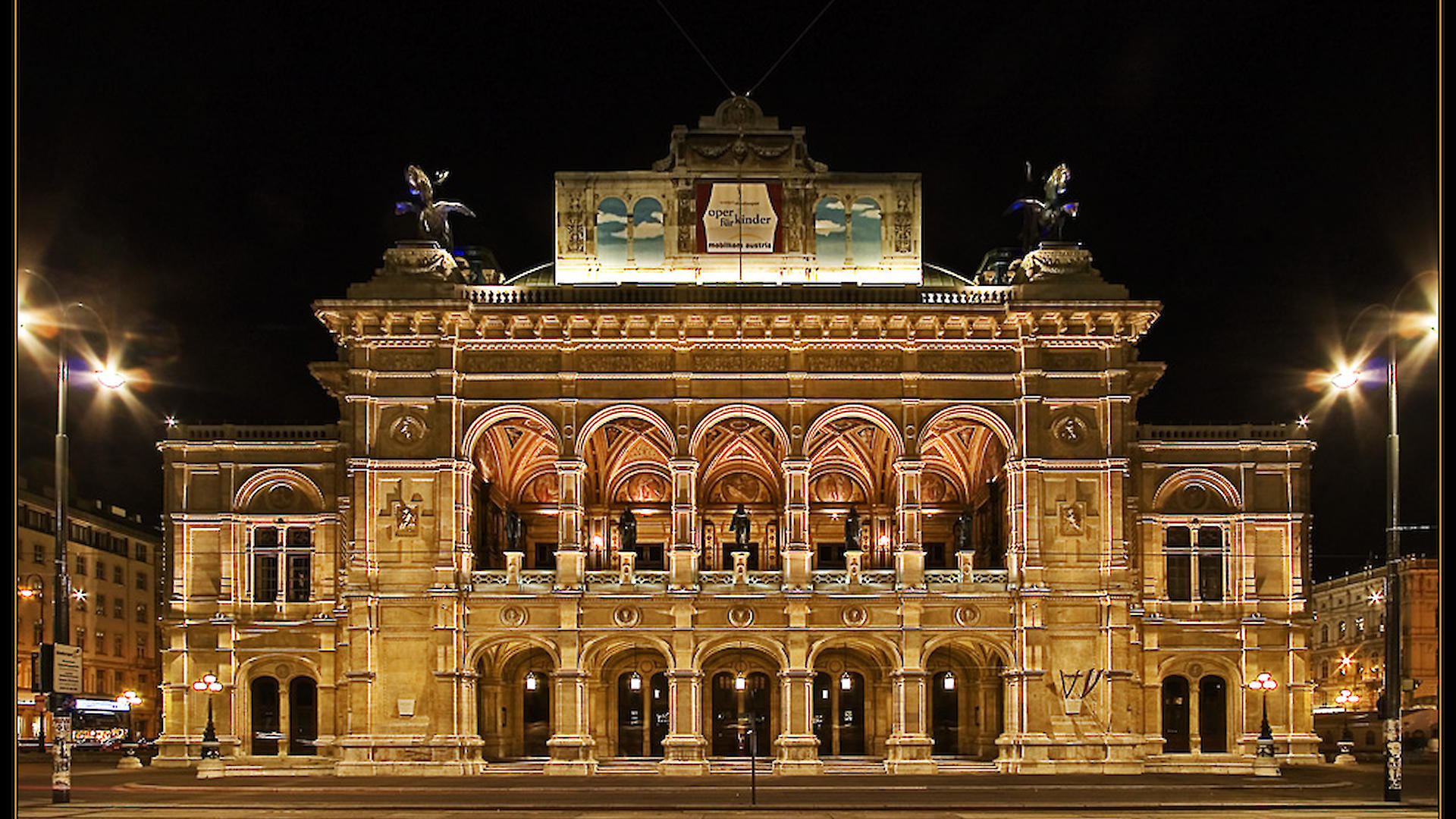 Всемирно известные театры. Оперный театр, Вена, Австрия. Венская опера театр.