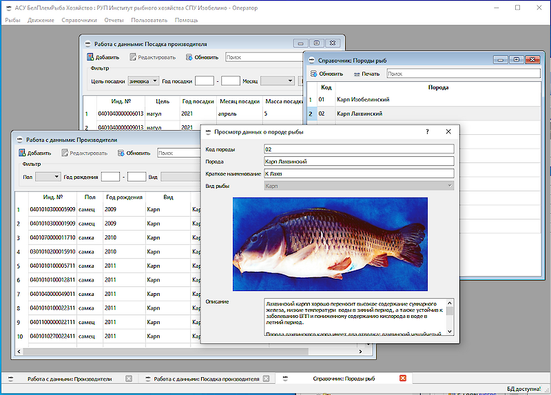 Bel Fisch-Informationssystem