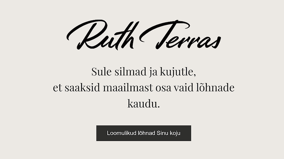 RT Terras │ Koduparfümeeria