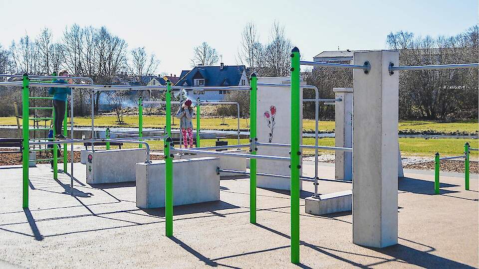 Открытый спортивный зал города Выру