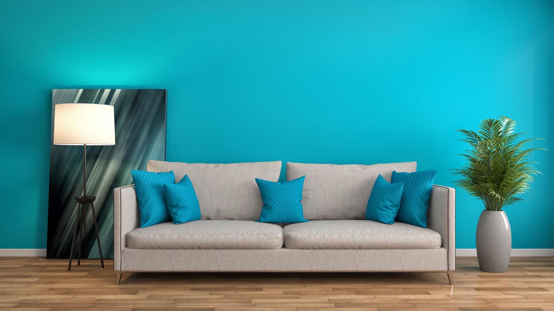Много мебели обои. Бирюзовый диван. Мягкая мебель бирюзовый серый фон. Красивый бирюзовый фон для интерьера. Бирюзовый диван на фоне синей стены.